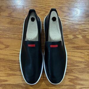 Black Vegan Leather Slip-On Men Shoes